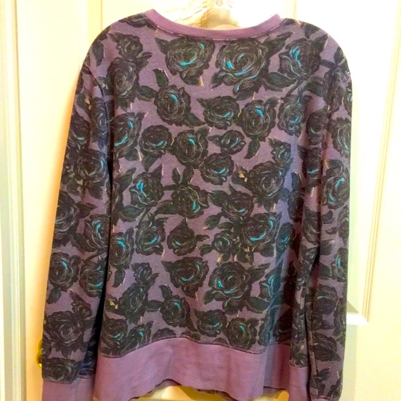 “True Grit” Plum Rose Print Cotton Cardigan - Picture 2 of 8
